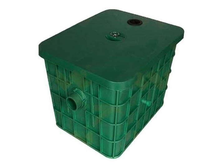 Fettabscheider 30-44L, 7-stufiger Ölwasserabscheider, Doppel-U-Siphon Modulares System für Restaurants & Kantinen. Einfache Reinigung, effiziente Fettabscheidung. Robust(Grün,A45x35x30cm)
