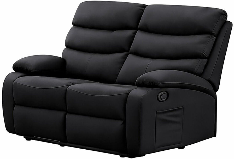 Metro 3 Seater Reclining Sofa Black 2