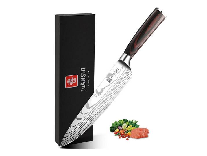 LuxusKollektion Asiamesser Kochmesser 20cm Edelstahl Pakkaholzgriff