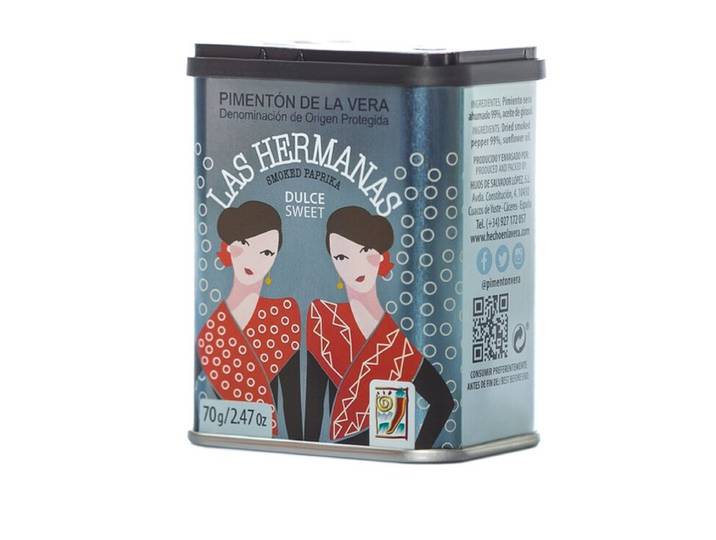 LAS HERMANAS pimenton de la vera doux fume aop 70g