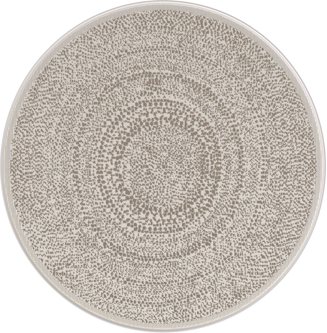 World Menagerie Amoretta Round 120 cm x 120 cm Abstract Indoor / Outdoor Area Rug Beige 120cm W X 120cm L