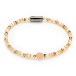 MONESSA Armband Edelsteine Magnetverschluss Edelstahl