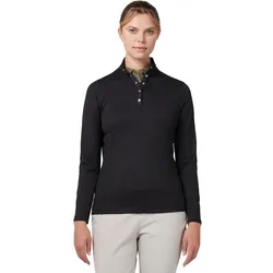 Callaway Polo Thermal Fleece Back, Langarm, schwarz