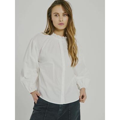 Blusentop NORR "NORR Shirt Lilo", Damen, Gr. 42, weiß, Obermaterial: 100% Baumwolle, Blusen Blusentop