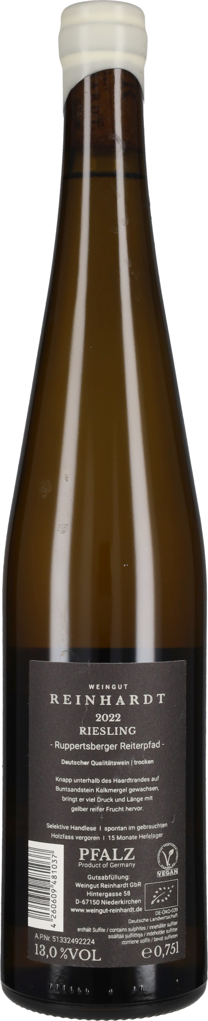 Riesling Trocken Lagenwein Ruppertsberger Reiterpfad Weingut Reinhardt 2