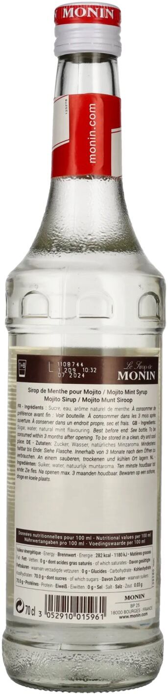 Le Sirop de Monin MOJITO MINZE 0,7l