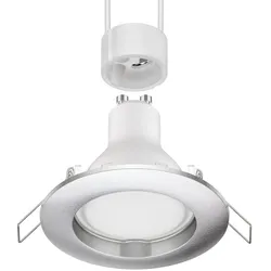 ledscom.de LED Decken-Einbaustrahler CIRC chrom matt GU6,826W 630lm warmweiß