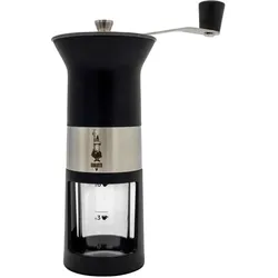 Bialetti Premium-Kaffeemühle (manuell) mit Edelstahlmahlwerk - schwarz