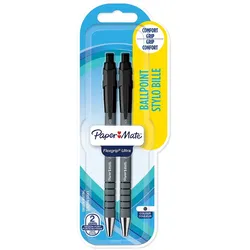 Paper Mate Flexgrip Ultra, Clip, Clip-on-Einziehkugelschreiber, Nachfüllbar, Schwarz, 2 Stück(e), Medium