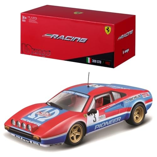 Bburago Ferrari 308 GTB 1982 modelauto schaal 1:43 rood