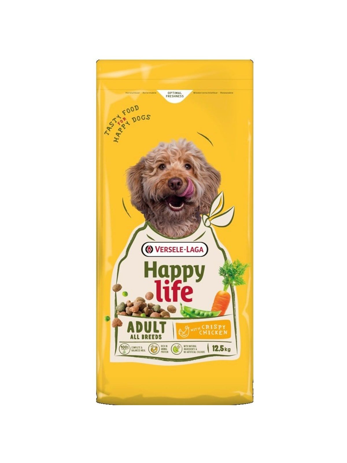 VERSELE-LAGA Happy life Chicken - Trockenfutter für Hunde - 12,5kg