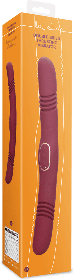 Loveline Double-Sided Thrusting Vibrator - Merlot Grape