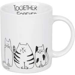 6x Könitz, Tasse, Kaffeetasse Funny Cats (300 ml, 1x)