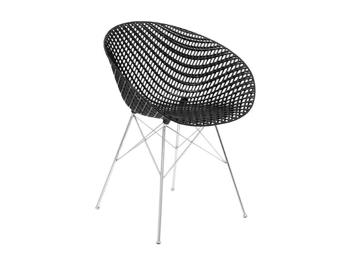 KARTELL chaise SMATRIK (Noir / Chrome - polycarbonate coloré dans la masse et acier)