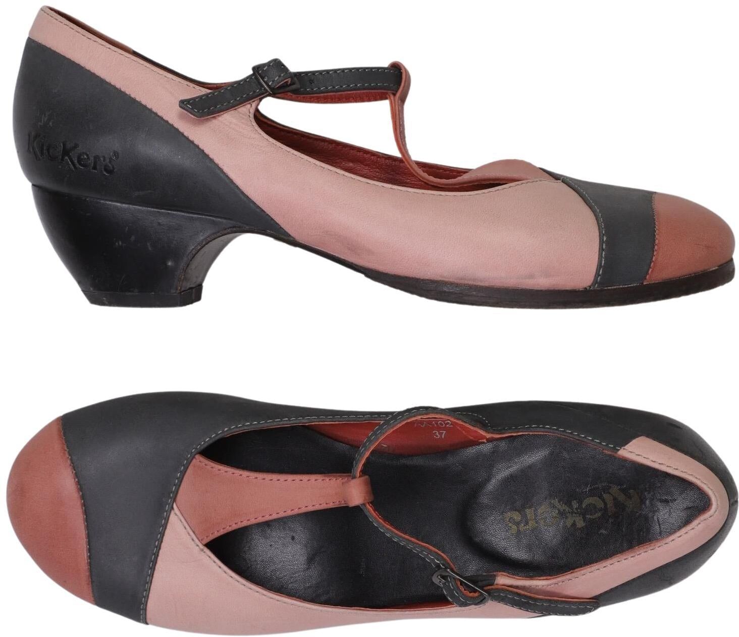 Kickers Damen Pumps, Mehrfarbig, Gr. EU 37, Leder - Second Hand