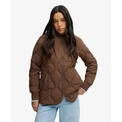 Superdry für Damen. W5012192A Braune gesteppte Onion Quilt Liner Jacke (S), Lässig, Recyceltes Nylon