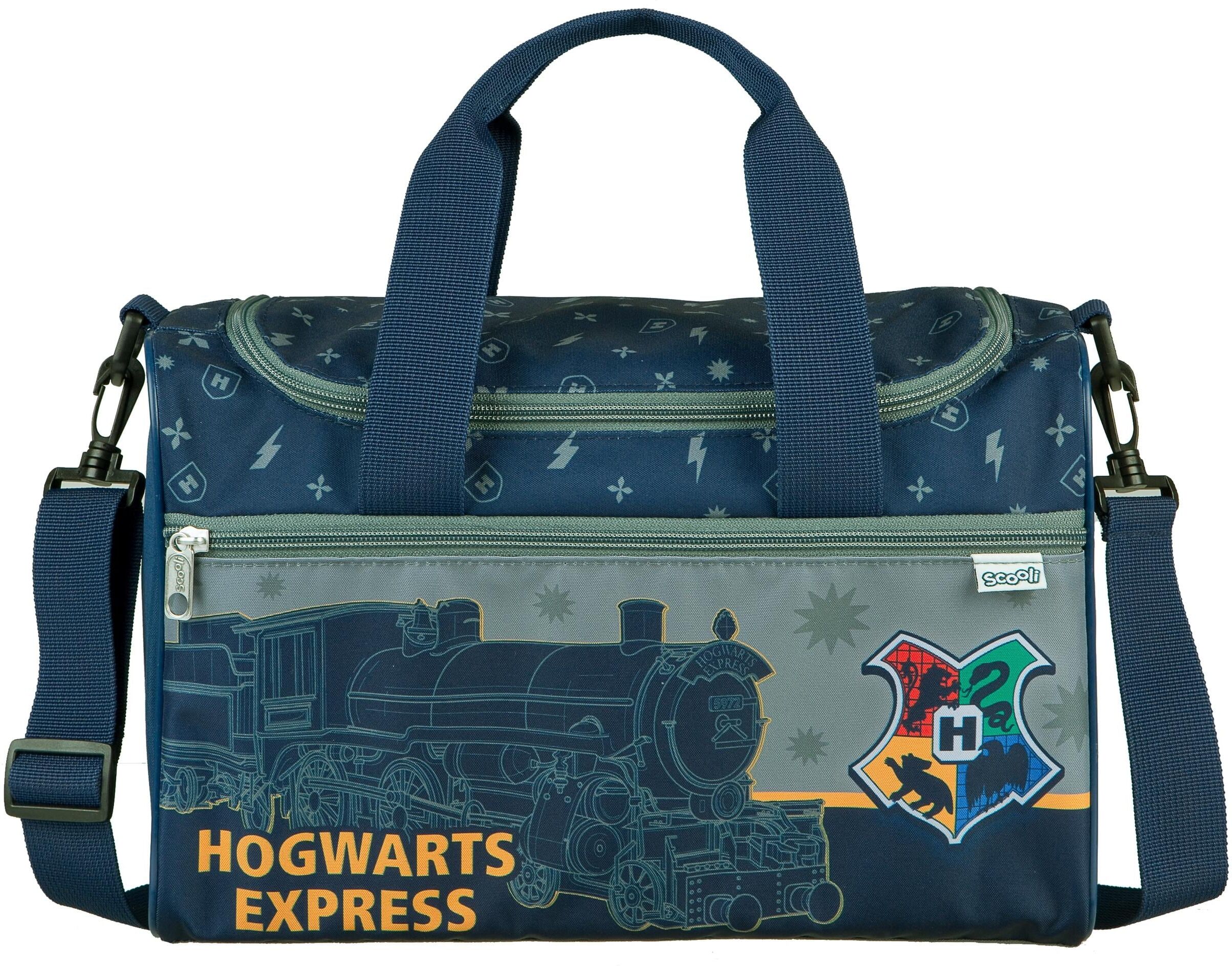 Turnbeutel SCOOLI "Harry Potter 8 l", Kinder, Gr. B/H/T: 33cm x 22cm, blau (dunkelblau, grau), Taschen Turnbeutel dunkelblau, grau B/H/T: 33cm x 22cm