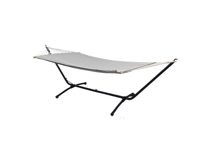 XL HÄNGEMATTE mit Gestell 310/100 cm, Grau/Schwarz