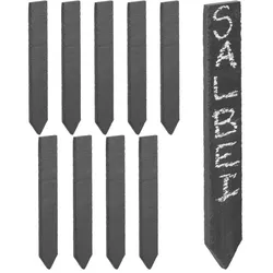 Relaxdays Pflanzenstecker Schiefer 10er Set Anthrazit