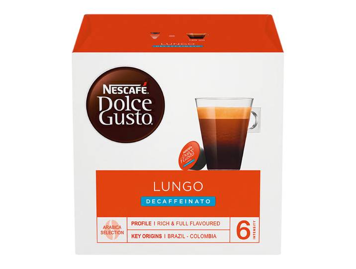 Nescafé Lungo Decaffeinato Koffiecapsules - 16 stuks, 112 g