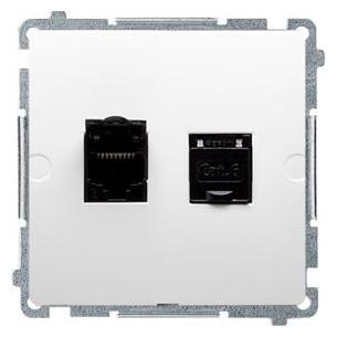 Kontakt Ansprechpartner Simonas Lizdas Computersteckdose BASIC 2xRJ45 cat.6 MODULUS mit weissem BM62.01/11 (UTP, CAT6) (BM62.01/11)