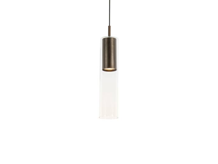 Suspension moderne bronze foncé pour système sur rail monophasé -