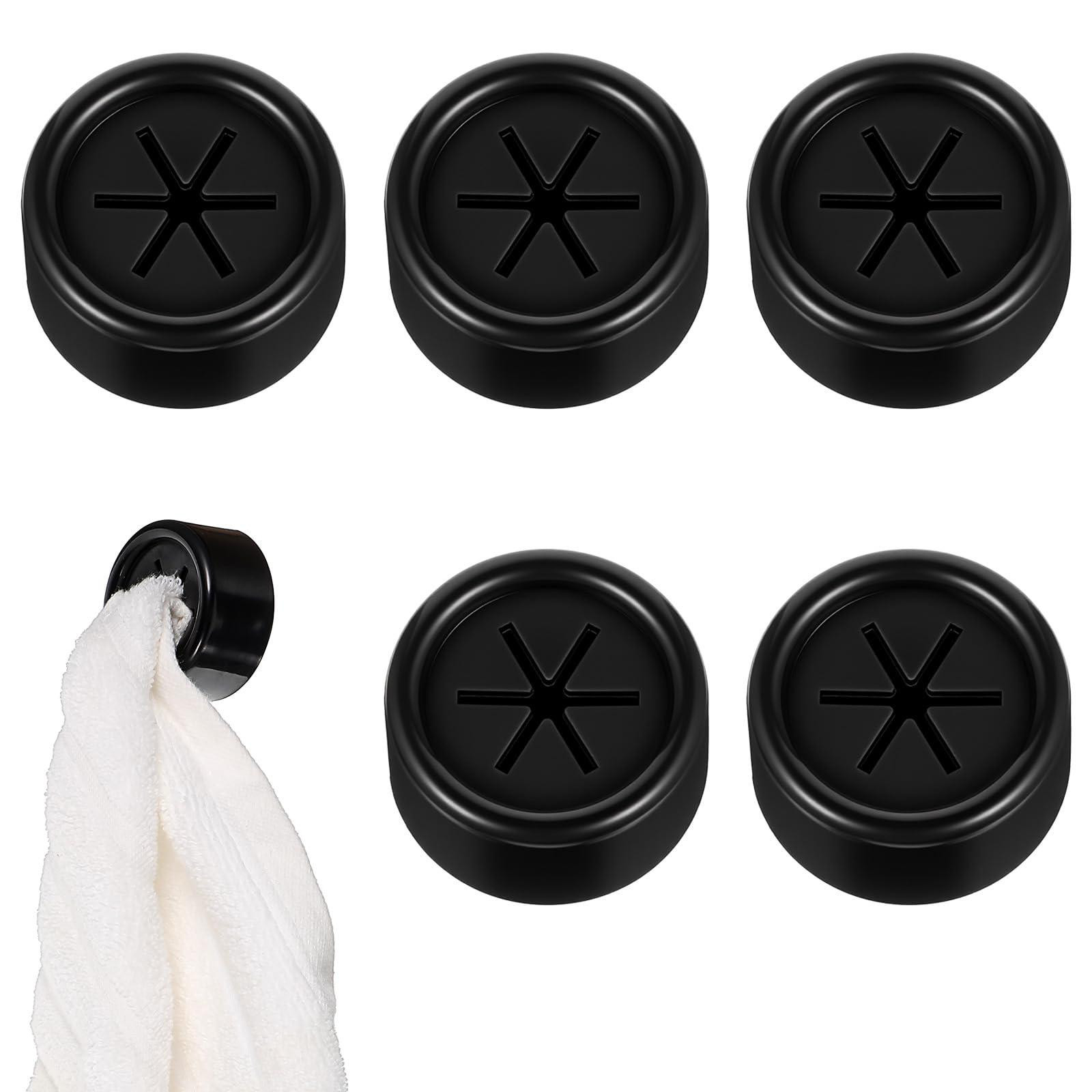 Solidchoice Set van 5 zelfklevende handdoekhouders voor keuken en badkamer