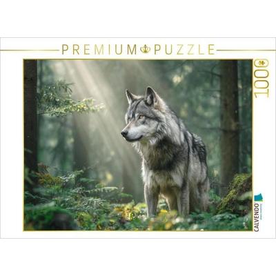 CALVENDO Puzzle Still, wachsam und eins mit dem Wald | 1000 Teile Lege-Größe 64x48cm Foto-Puzzle für glückliche Stunden, Game von , Calvendo Puzzle