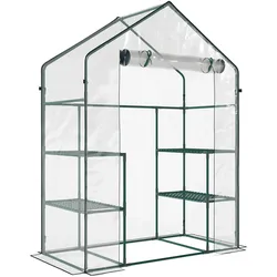 FOLIENGEWÄCHSHAUS, Transparent, Metall, PVC-Kunstoff