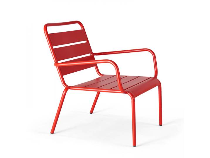 Oviala - Fauteuil de jardin bas en métal