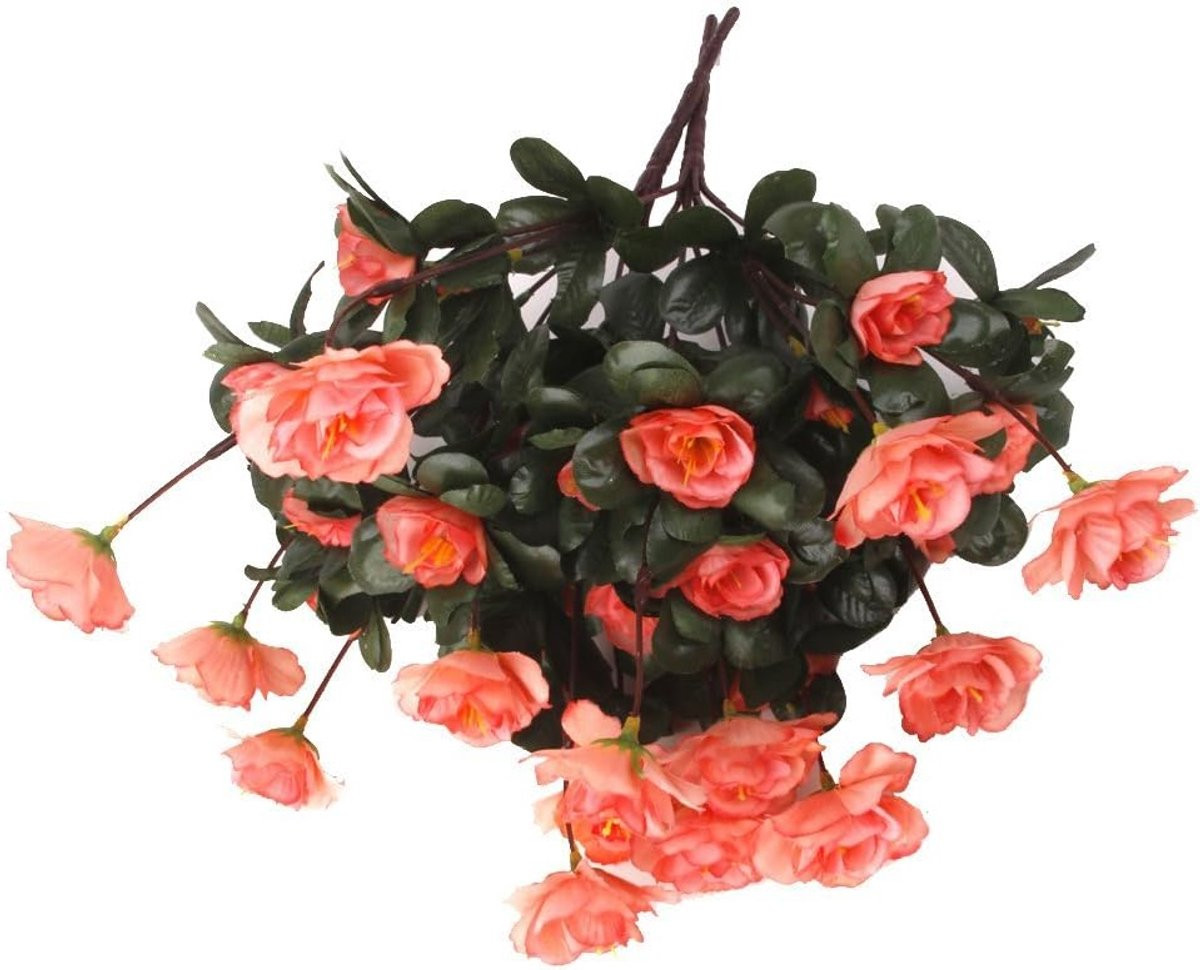 Kunstboeket Rhododendron Azalea - Roze - 6 takken - 33 cm lengte