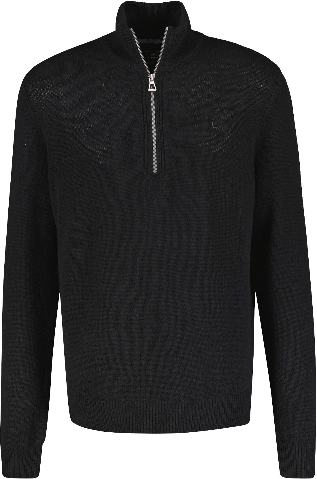 Troyer LERROS "Schurwoll-Stricktroyer mit Kaschmiranteil", Herren, Gr. XXL, schwarz, 88% Schurwolle, 12% Kaschmir, ohne Ausschnitt, Pullover Troyer schwarz XXL