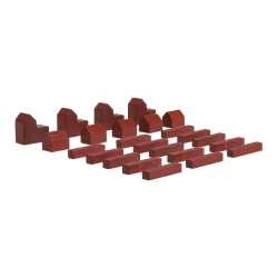 Siedler Set - braun - Spielsteine - Stadt - Siedlung - Strasse 251725