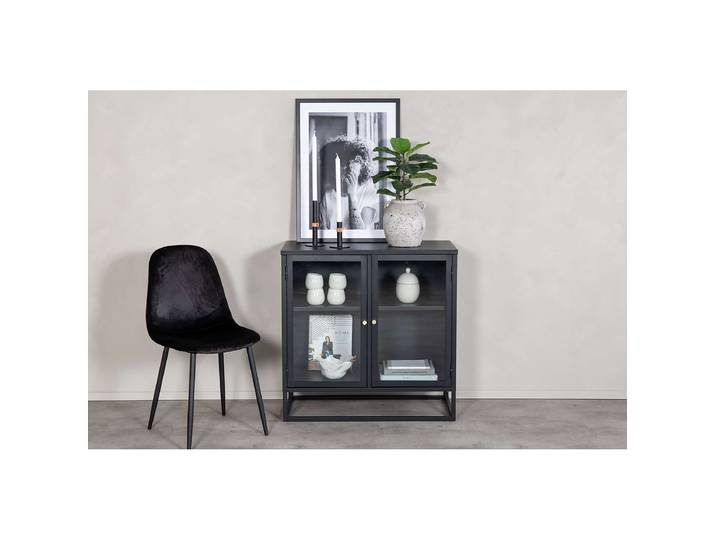 Kommode Bakal 85 x 85 x 40cm Schwarz/Schwarz