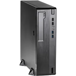 Akyga AK-502-02BK Computer-Gehäuse Midi Tower (Flex-ATX), PC Gehäuse, Schwarz