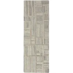 TEPPICH aus Wolle EDALE in Natur, abstrakt, Florhöhe 6 mm, 80 x 300 cm