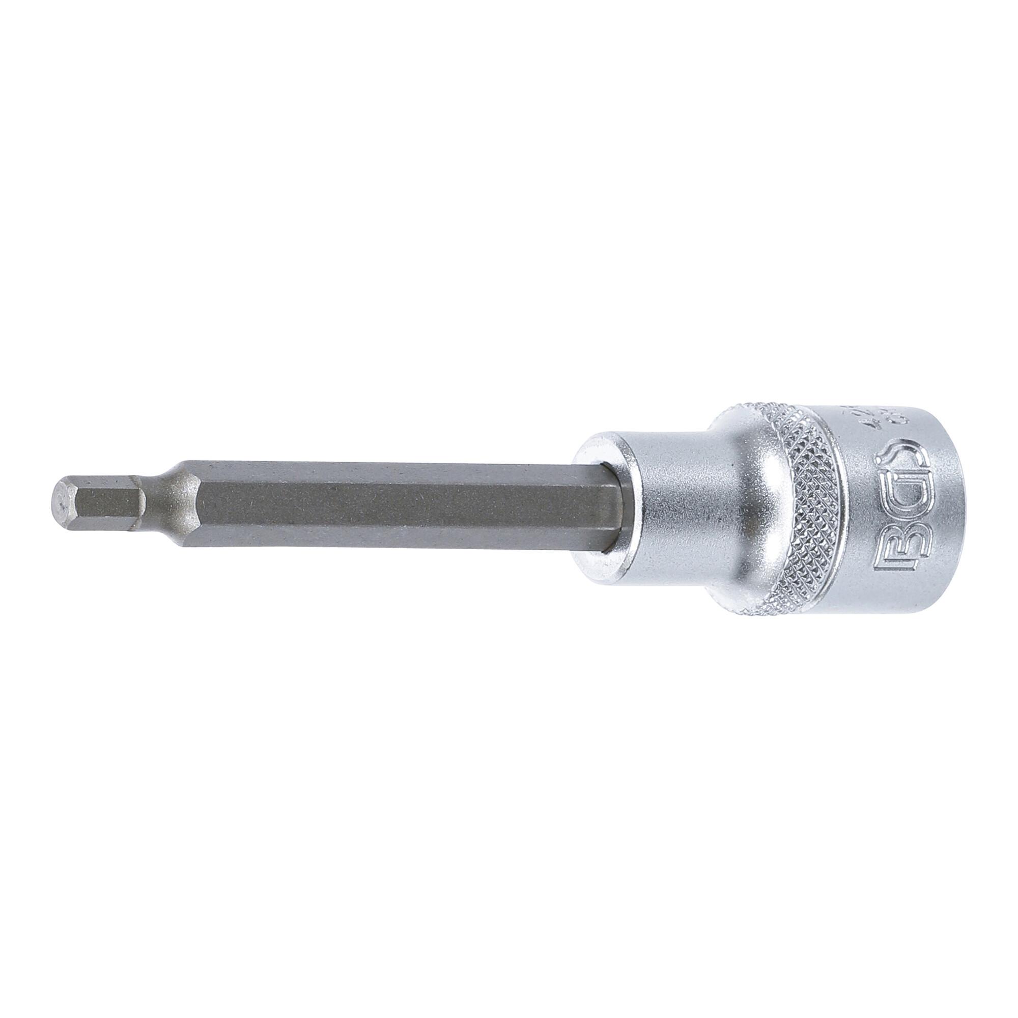 BGS Bit-Einsatz 4260, Länge 100 mm, Antrieb Innenvierkant 12,5 mm (1/2"), Innensechskant 5 mm ; BGS technic)