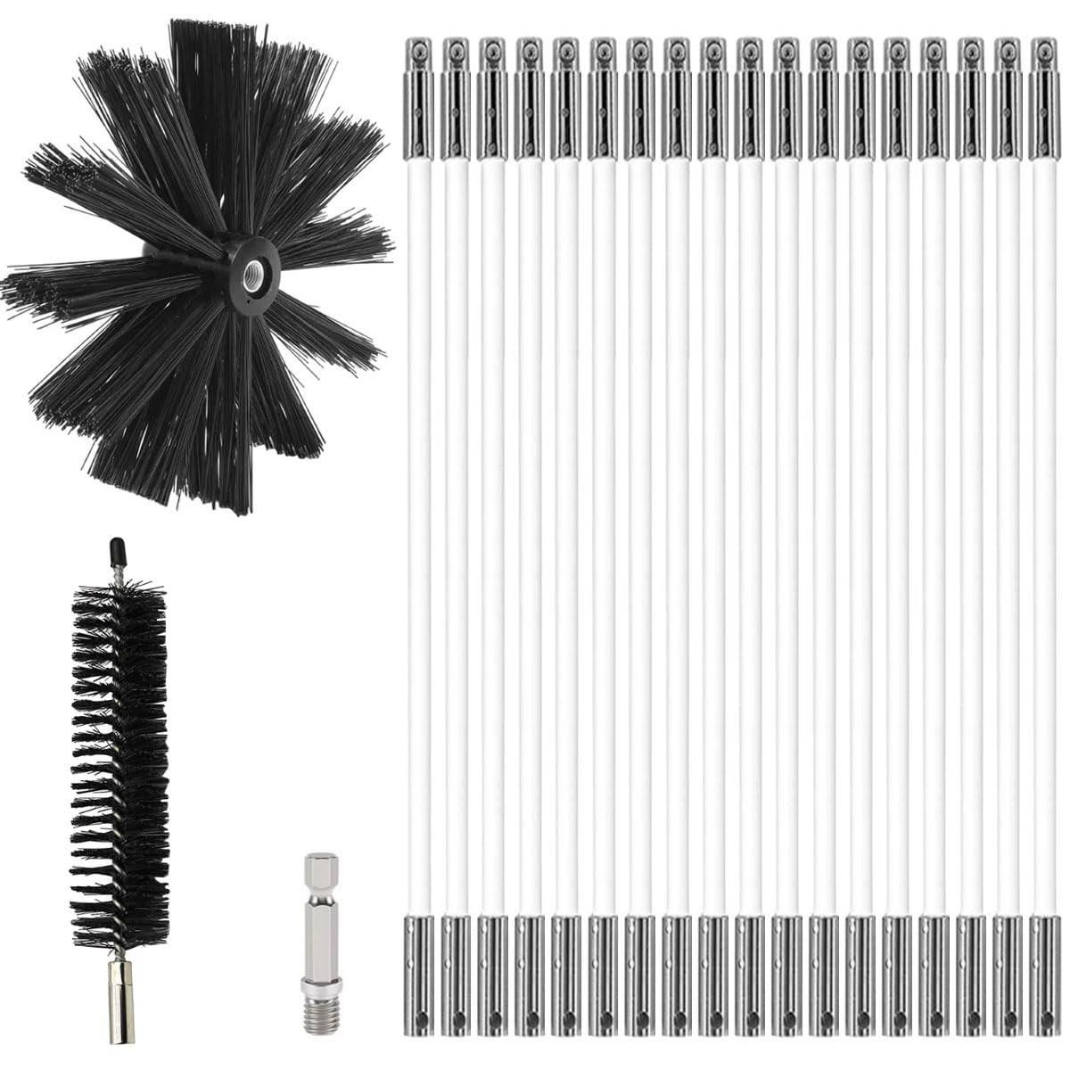 Merkloos Chimney Cleaning Brush Kit voor Schoorsteenonderhoud