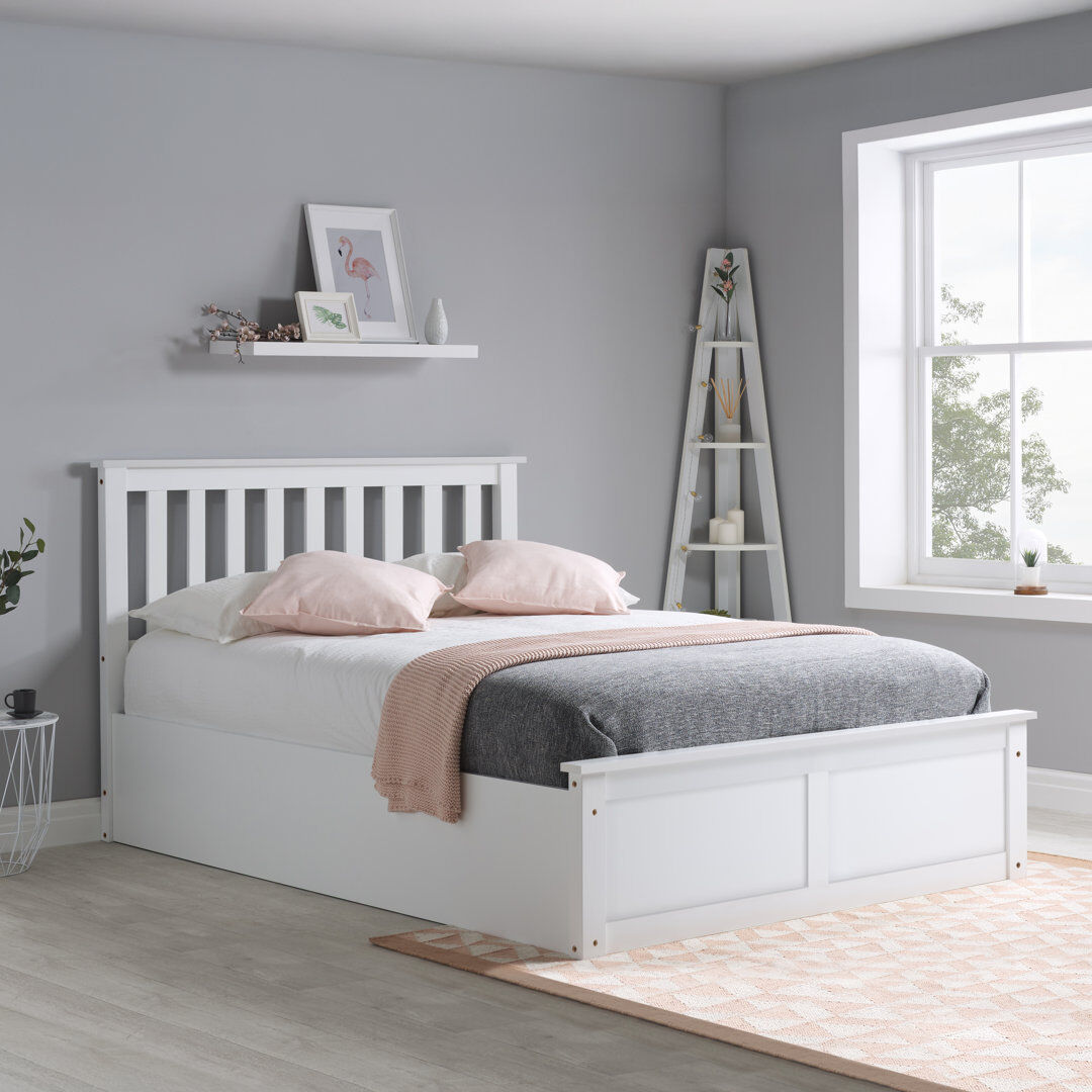 Three Posts Verona Wooden Ottoman Bed White Small Double (4')