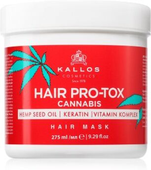 Kallos Hair Pro-Tox Cannabis máscara regeneradora para cabelo com óleo de cannabis 275 ml. Hair Pro-Tox Cannabis