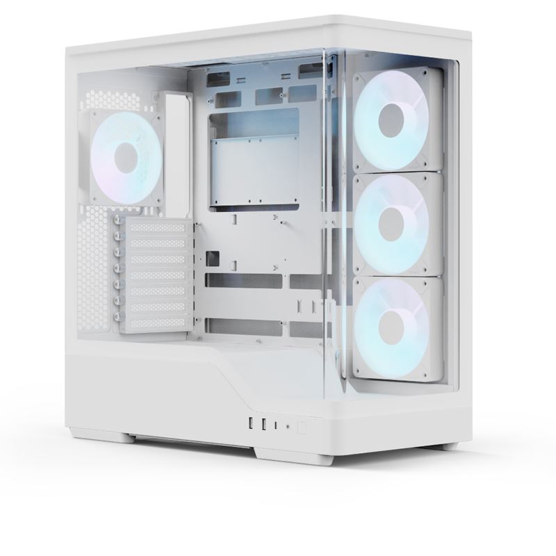 AeroCool P500A Midi Tower ohne Netzteil weiss