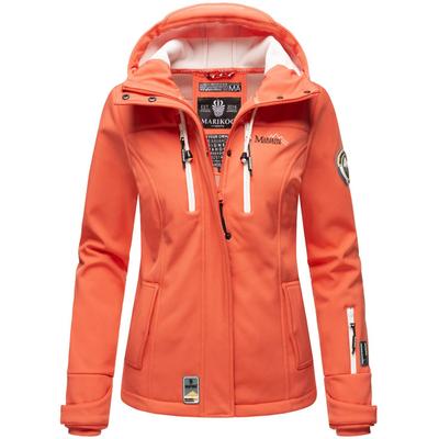 Softshelljacke MARIKOO "Kleine Zicke", Damen, Gr. S (36), rot (coral), Obermaterial: 98% Polyester, 2% Elasthan, Innenseite: 100% Polyester, Jacken Softshelljacke, sportliche Funktionsjacke