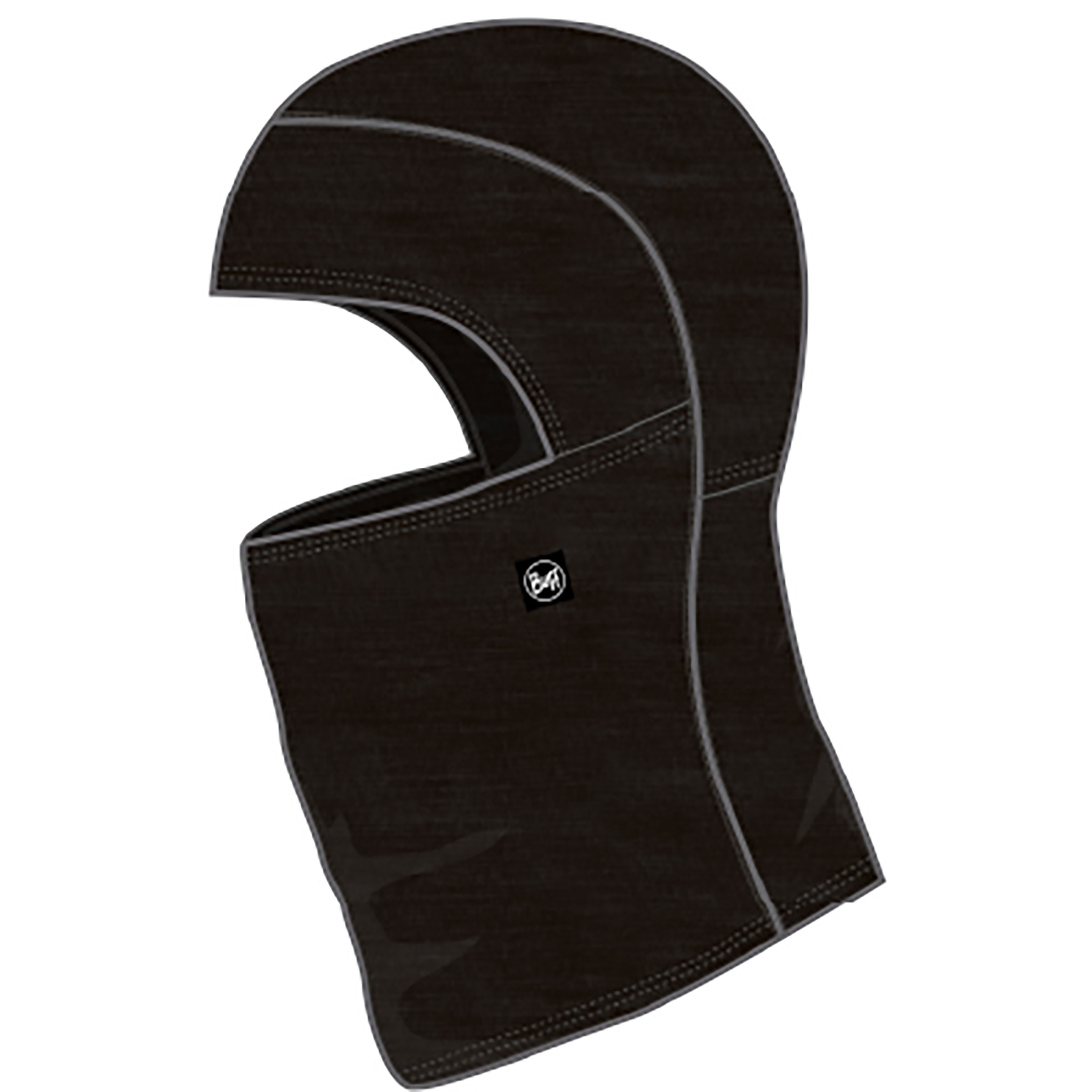 Buff Merino Midweight Hinged Sturmhaube Sturmhauben & Balaclavas schwarz Skifahren | Freeride Schnell trocknend Merinowolle