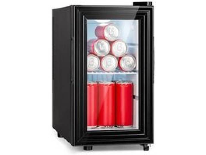 Klarstein Brooklyn 23 Slim Réfrigérateur LED clayette en plastique Porte vitrée