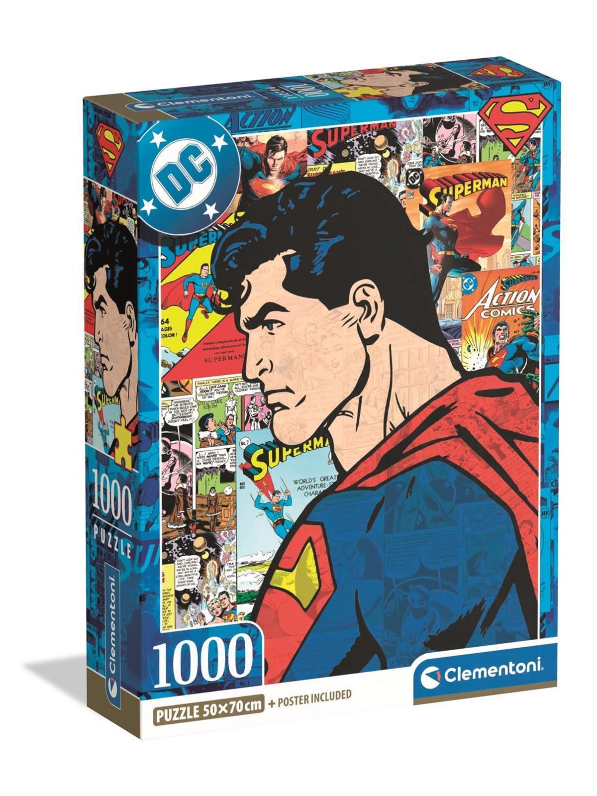 Clementoni Puzzle Superman 2025 -3- Compact 1000 pieces 2D Puzzles