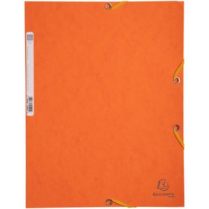 Exacompta Eckspanner 55504E, A4, Karton, orange, 3 Einschlagklappen