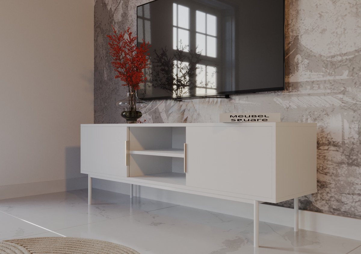 Luxora TV meubel Square Kajsmier in modern design, Breedte: 154 cm