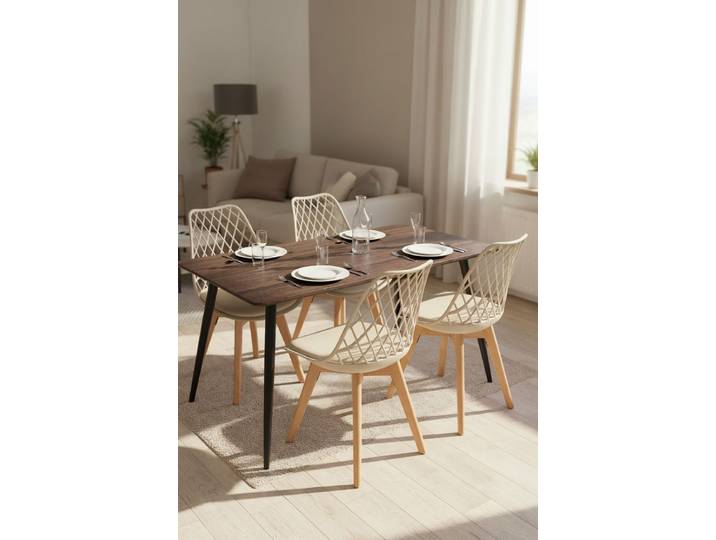 4er Set Mima Stühle - Greige