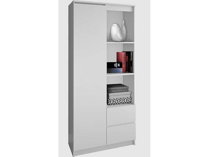 BDW RS-80 Bücherregal, 180 x 80 x 35 cm, 7 Fächer, Für Wohnzimmer, Büro, Arbeitszimmer Modern Regal für Bücher und Spielzeug Ideal für Kinderzimmer, Teenager (Weiß)