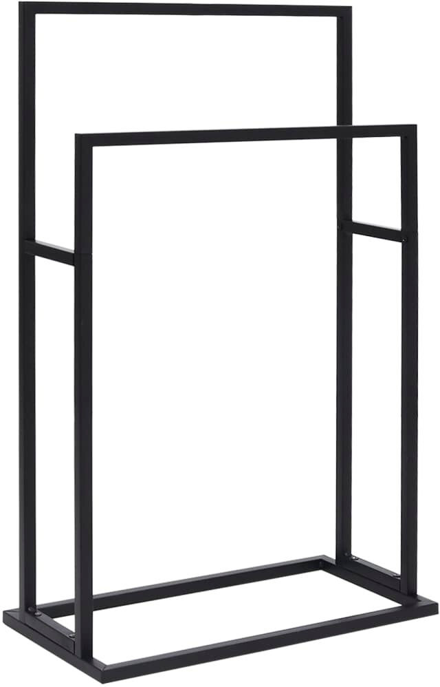 Ebern Designs Brandalynn 48 cm Freestanding Towel Rack Black 78.5cm H X 48cm L X 24cm D
